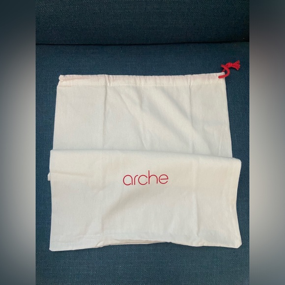 NWOT arche Dust Cover Drawstring Bag for Shoes or Bags Travel Storage White Red - Picture 5 of 9